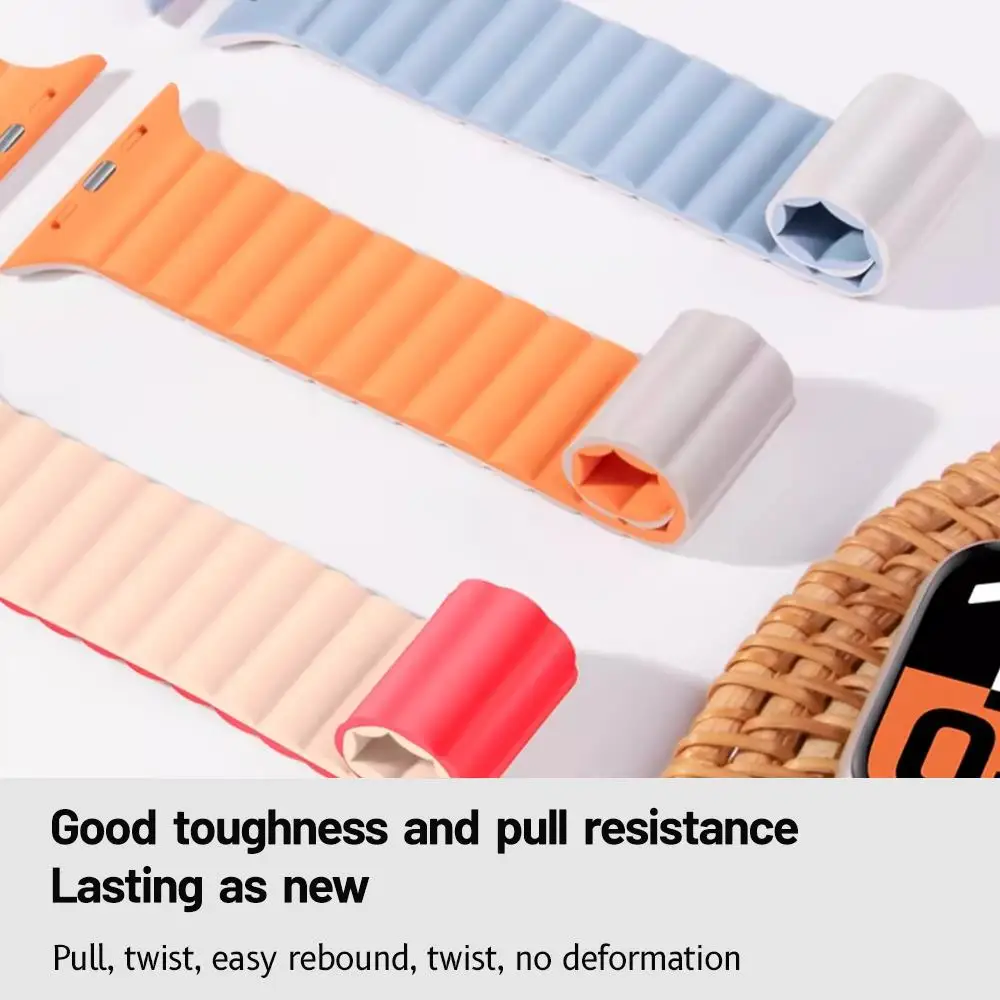 Magnetisches Silikonarmband für Apple Watch Band 44 mm 45 40 mm 46 mm 42 mm 49 mm 41 Armband Correa iWatch Serie 11 10 9 8 7 SE3 Ultra2