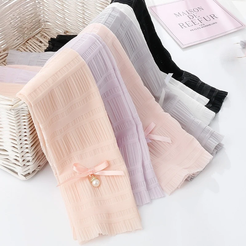 

Тщательно отобранные женские летние однотонные рукава из ледяного шелка с защитой от УФ-излучения, милые сетчатые нарукавники для защиты от солнца на открытом воздухе