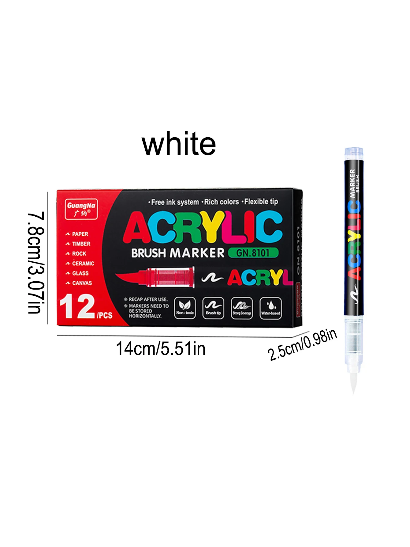 12-240 Color/Box Professionelles Künstlermarker-Set – Soft-Tip-Zeichnung, gerade Linie, flüssige Acrylmarker, DIY Graffiti Art Painti – Detail 16