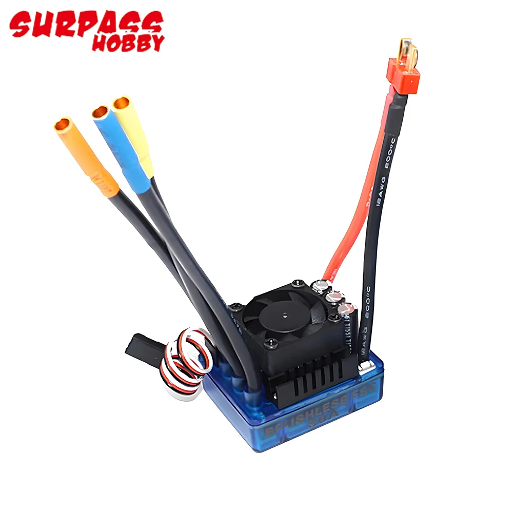 Surpass Hobby 4076 1350KV/1550KV/1700KV/2000KV/2250KV Sensorless Brushless Motor 120A 3-6S ESC For 1/8 1:8 RC Car - view 4