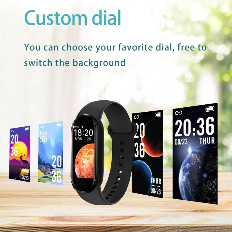 New M7 smart watch SmartBand heart rate smartwatch fitness tracker blood pressure sport bracelet for Mi Band 7 men women