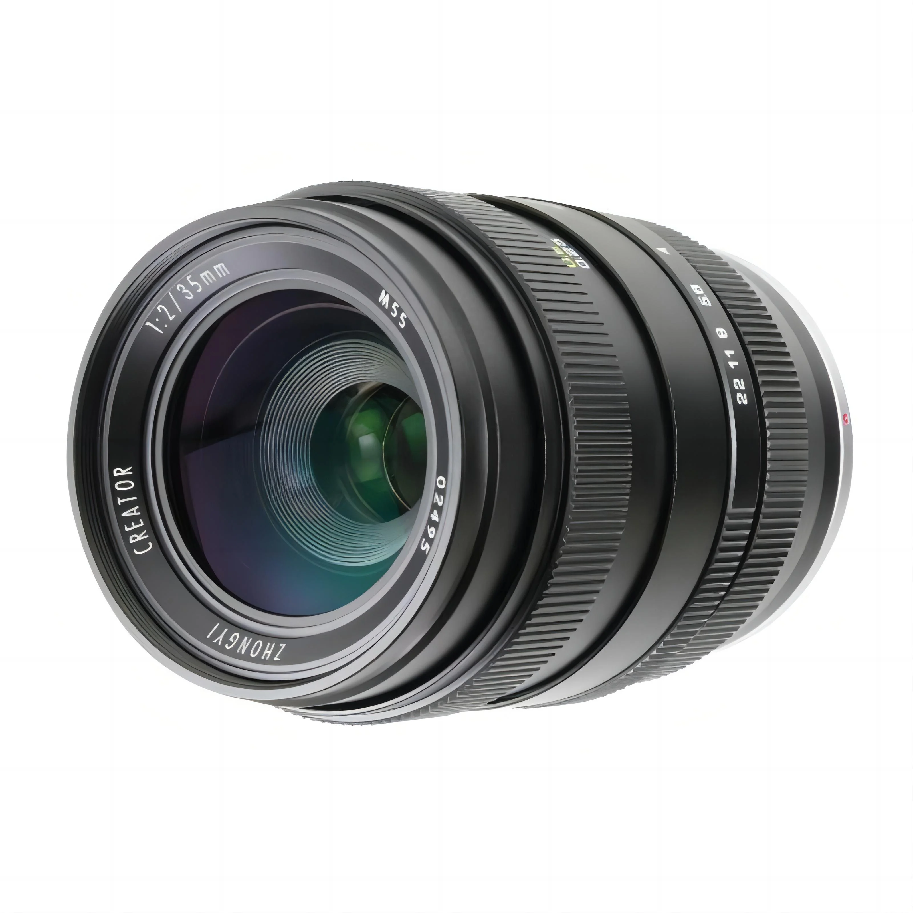 Can be adapted to various full-frame and APS-C DSLR cameras providing photographers with a powerful creative tool 35mm F2.0