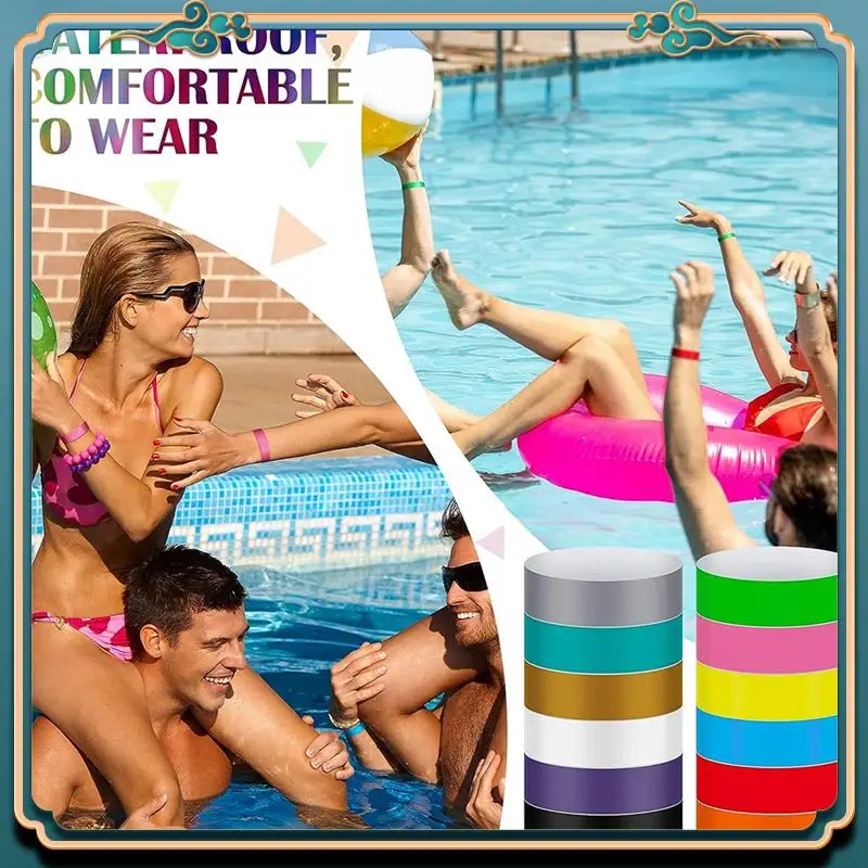 

Latest 1200Pcs Waterproof Hand Bands Neon Wrist Bands For Events Concert Wristband Adhesive Wristband For Party Colours High Gua
