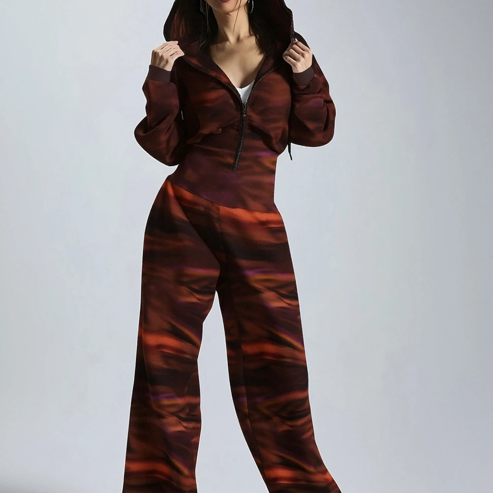 

Женский повседневный комбинезон с v-образным вырезом и длинным рукавом, длинная длина, прямые брюки, свободный крой, на молнии, повседневный простой осенний комбинезон