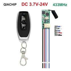 433MHz Dry Contact Wireless Remote Control Switch 1 CH RF Relay Receiver LED Light Controller DIY Kit DC 5V 12V 24V 433.92MHz