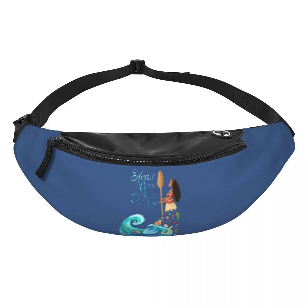 

Custom Moana Cartoon Fanny Bag Crossbody Waist Pack Men Women Travel Hiking Phone Money Pouch