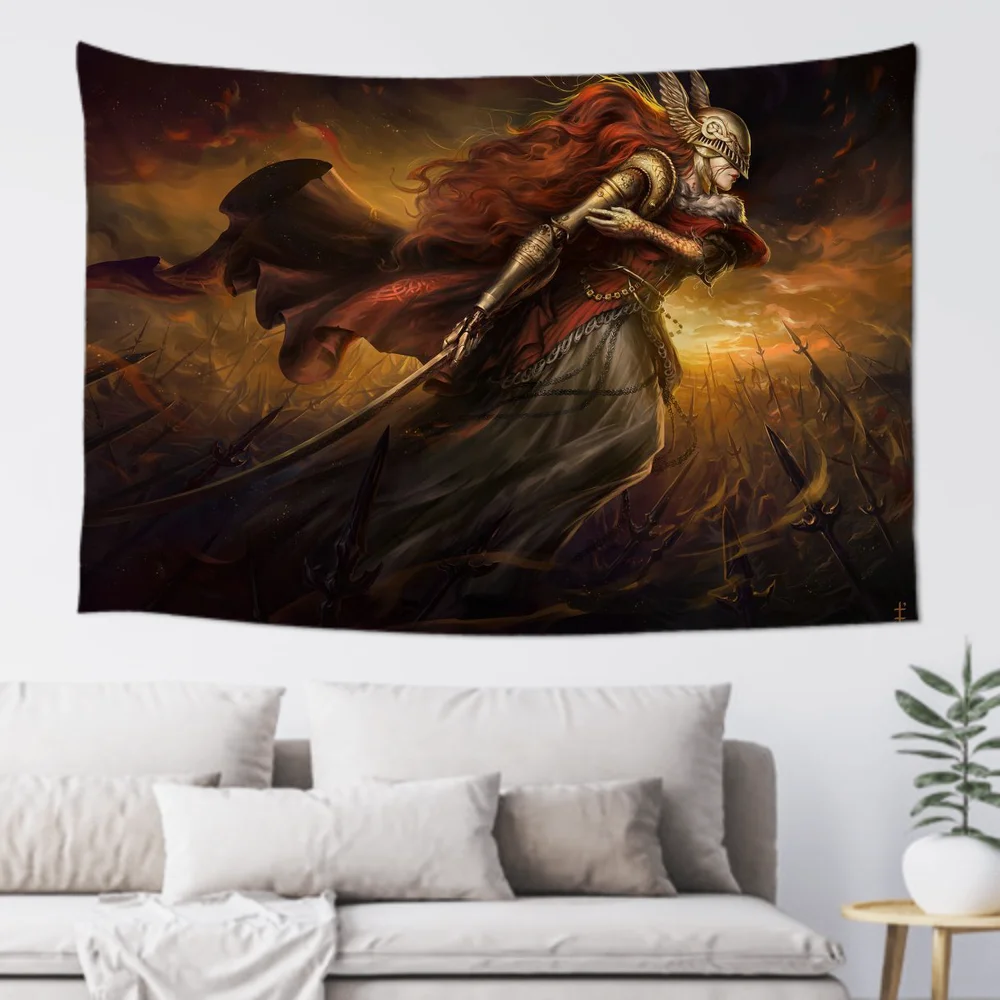 

Malenia Game B-Blade Of Miquella Tapestry Room Decor Wall Cloth Party Hanging Background Room Decor Baby Room