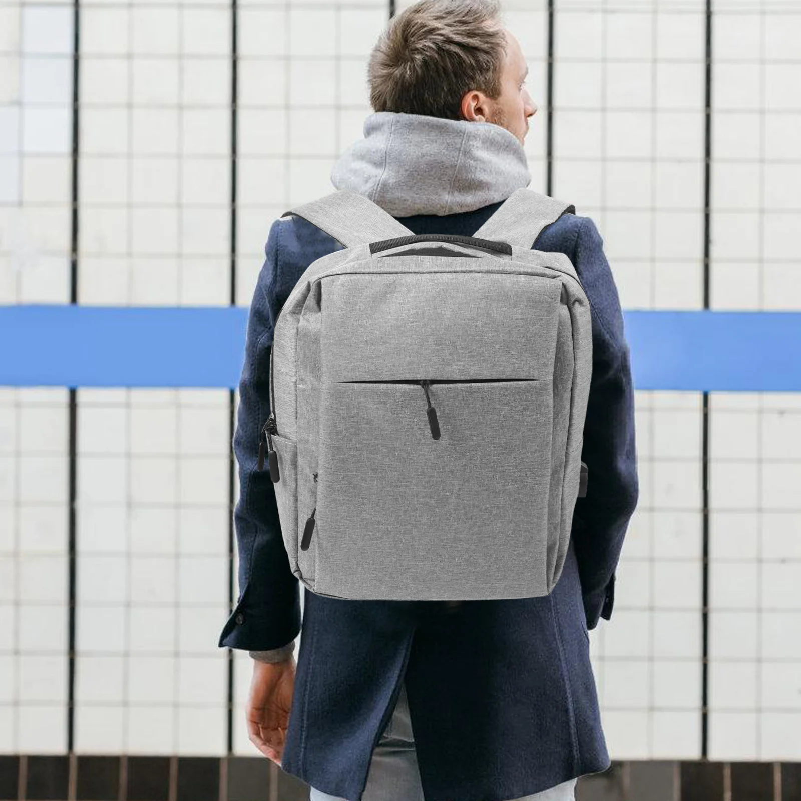 

Laptop Storage Bag Oxford Cloth Travel Laptop Backpack Lightweight Business Tablet Protection Bag USB Charging Port