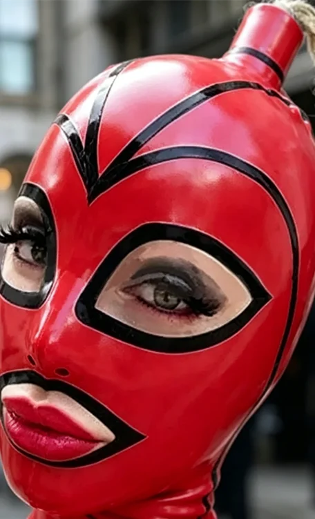 Latex Rubber Hood rubber mask, fetish, Cosplay party, role-playing