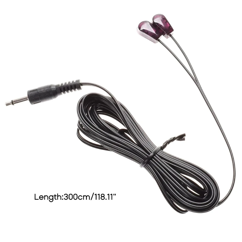 Kabel Repeater Extender Penerima Remote Control Inframerah Ganda 3.5Mm 300Cm