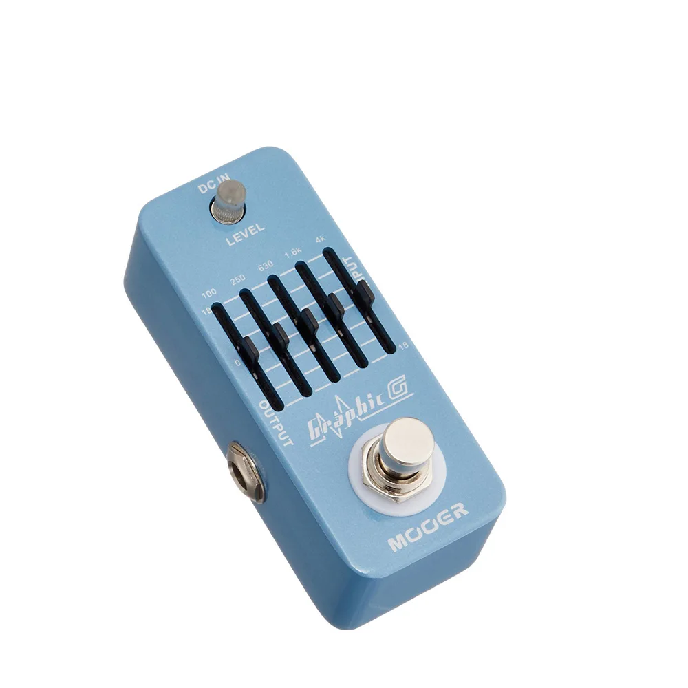 MOOER-Graphic G Mini Guitar Equalizer Effect Pedal, 5-Band Graphic EQ, True Bypass, Full Metal Shell, Guitar Accessories