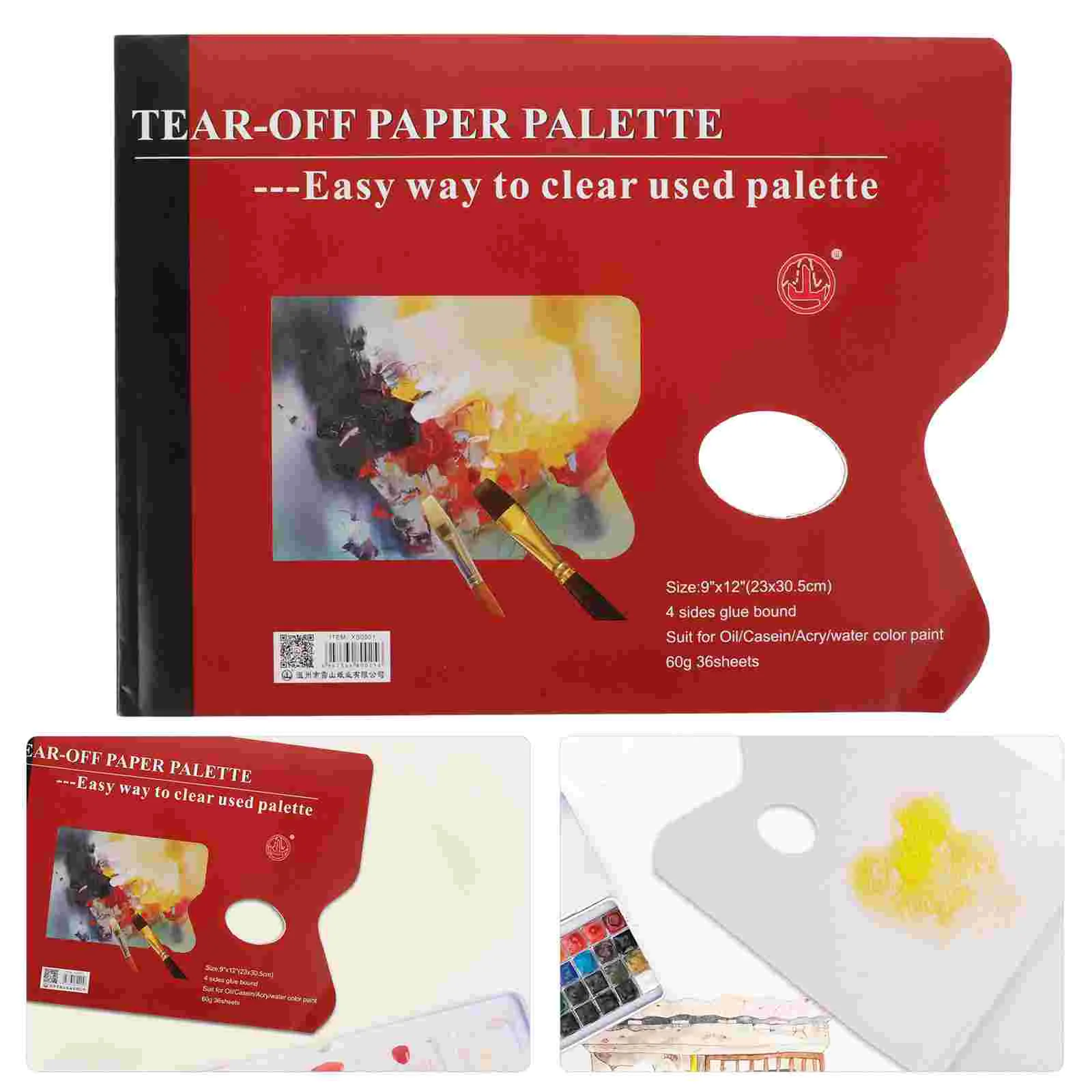 Paper Palette Paint Pallet Color Multi-functional Palettes Practical Travel Pigment Trays Mixing