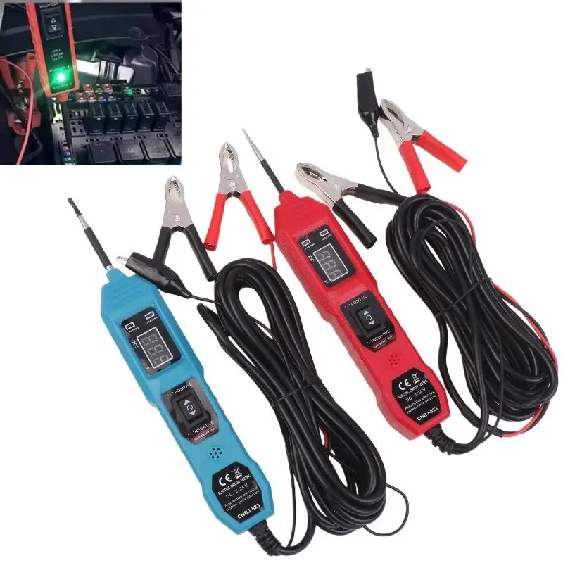 

1Pcs Digital Multimeter Probe With Alligator Clips Car Circuit Tester Compatible With 3.5-36V Dc Automotive Electrical Systems
