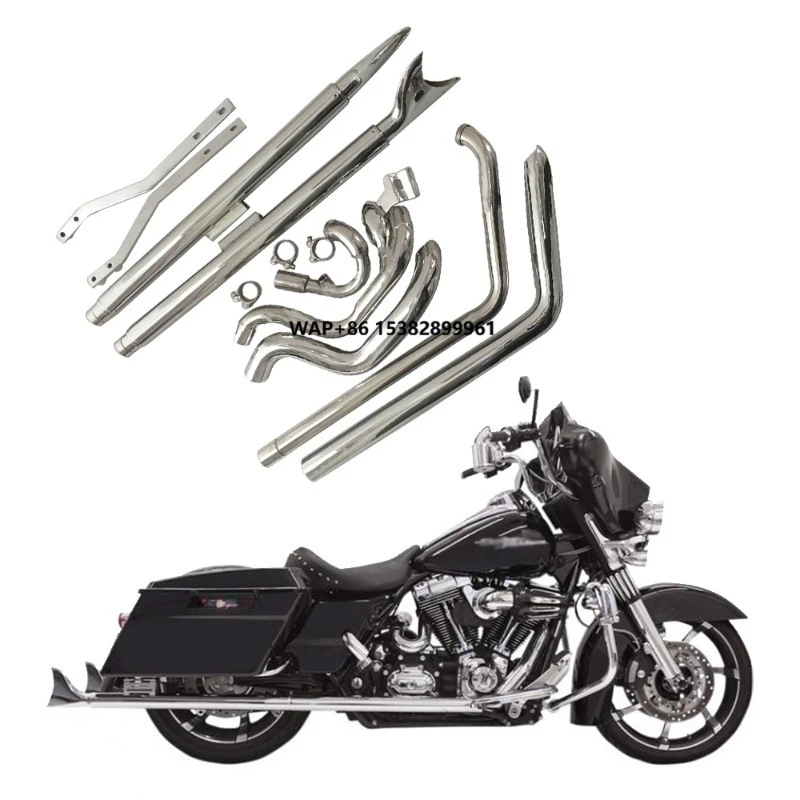 Factory Direct Wholesale Available -  Exhaust Pipe with Fishtail harpoon Design for Softtail Series with Large Springs