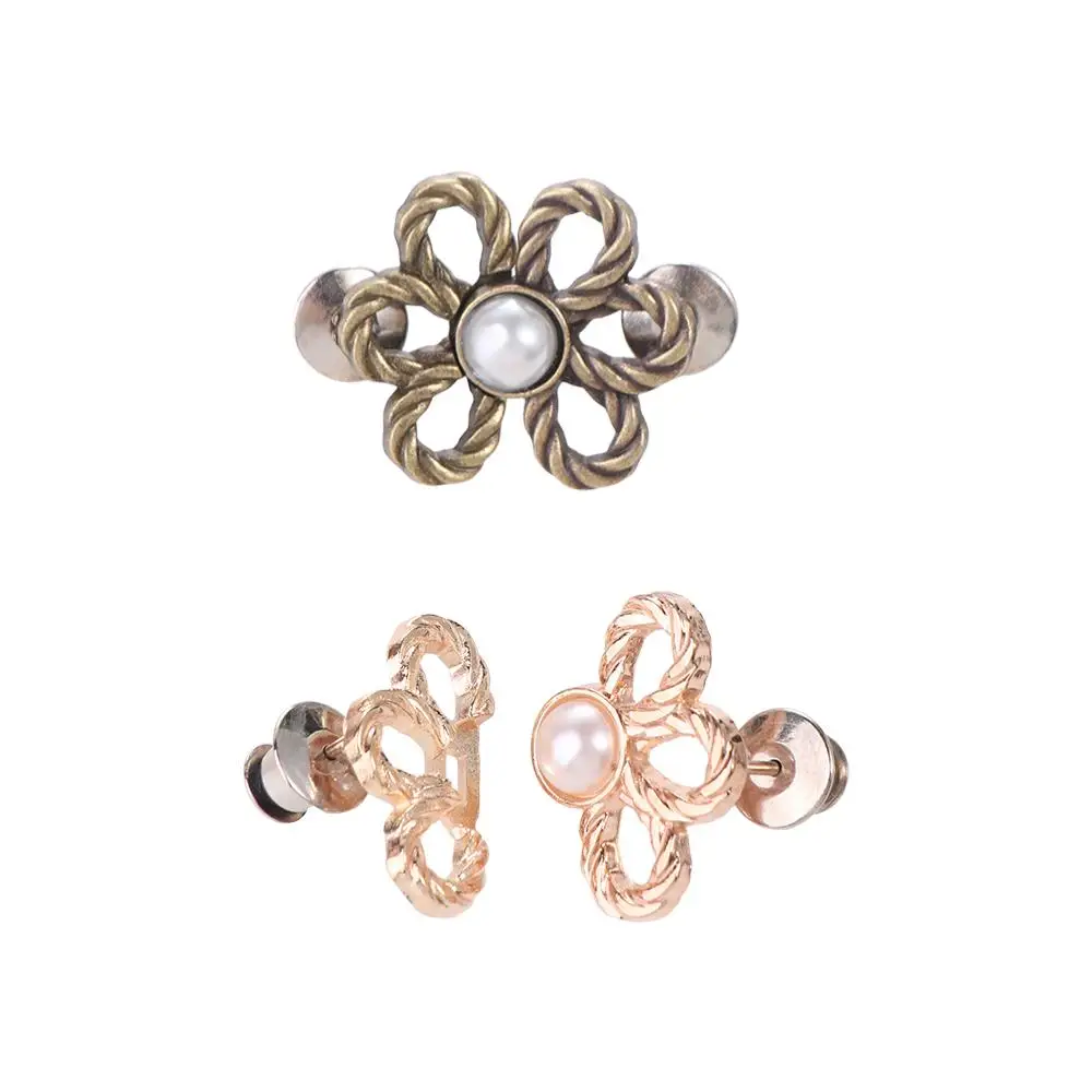 سبيكة زهرة السراويل زر المشدود زر المشابك قابل للتعديل زهرة جان صالح تشديد أبازيم الفضة الذهبي شقراء