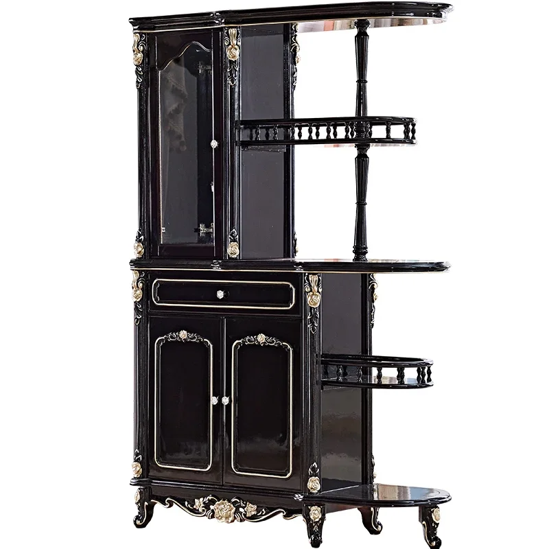 

Solid Wood Hall American Living Room Entrance Curio Double-Sided Shoe Cabinet