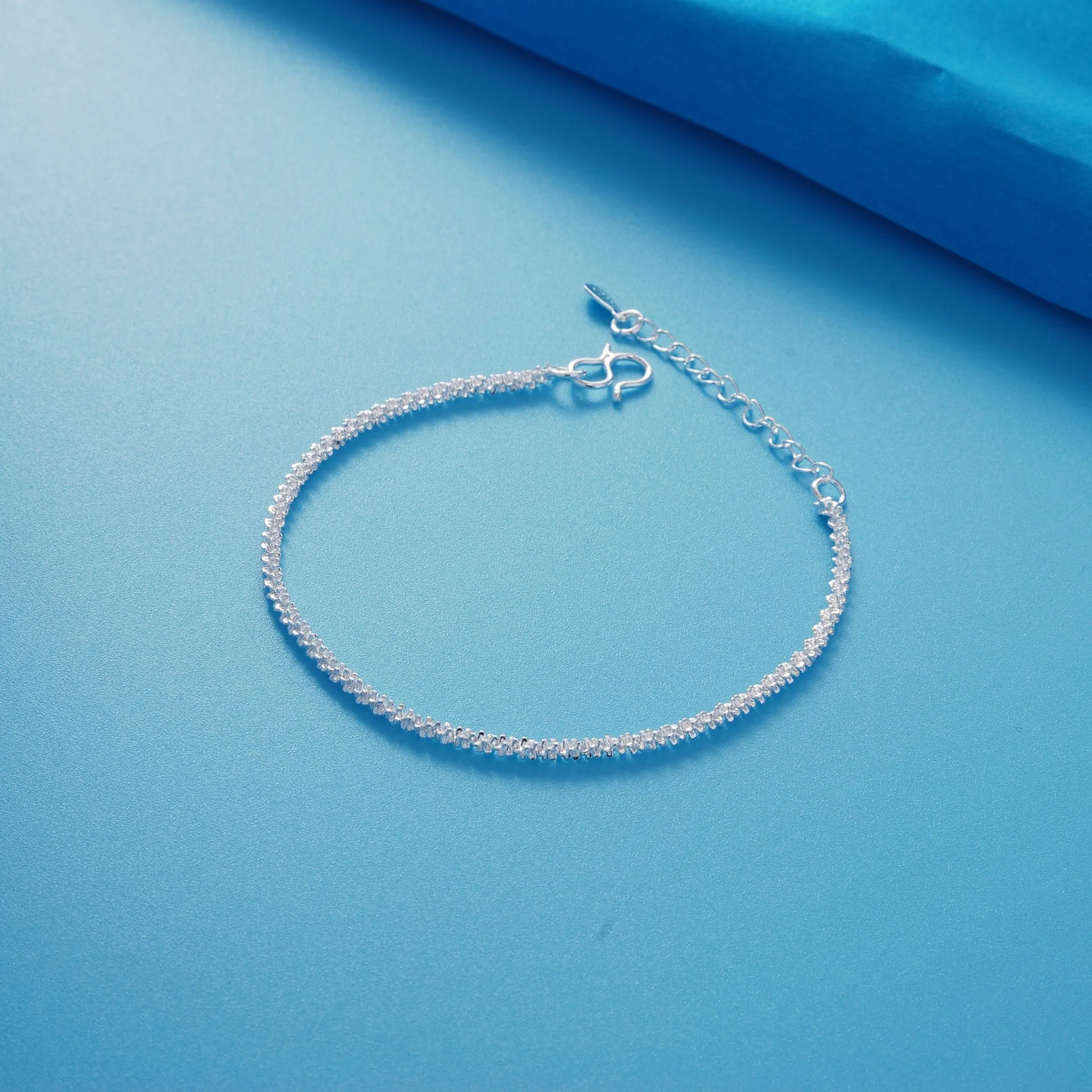 Hot new charms 925 Sterling Silver Lucky shine Chain Bracelets for Women fashion designer jewelry Wedding Party Holiday Gifts