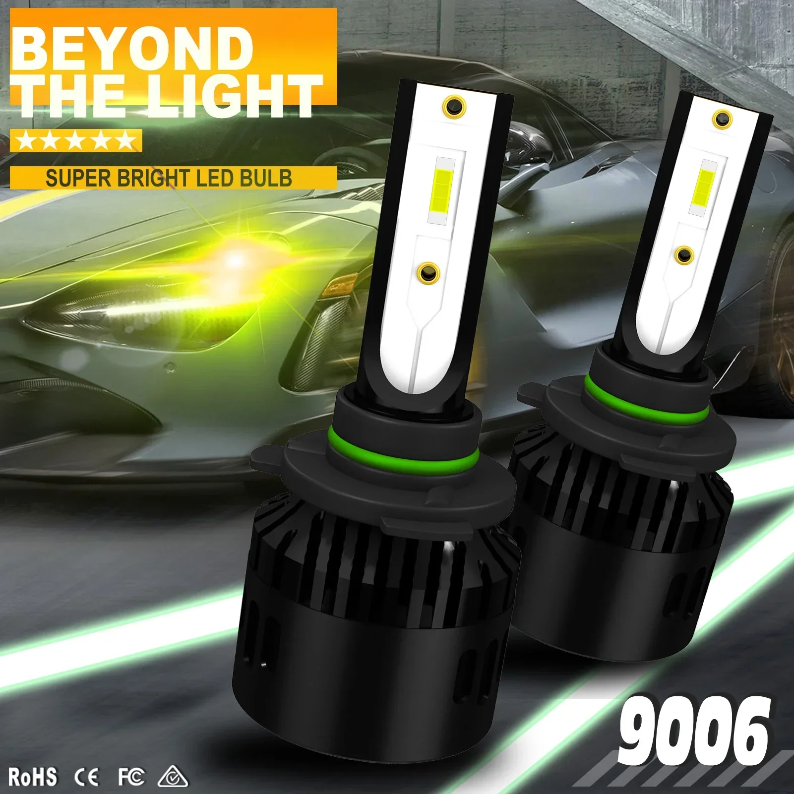 

P2 3000K 9006 HB4 LED Headlight Bulbs 48w H4 H7 H11 H8 H9 H1 880 H27 LED Car Headlights 5202 9007 HB3 9006 COB Bulb Fog Light