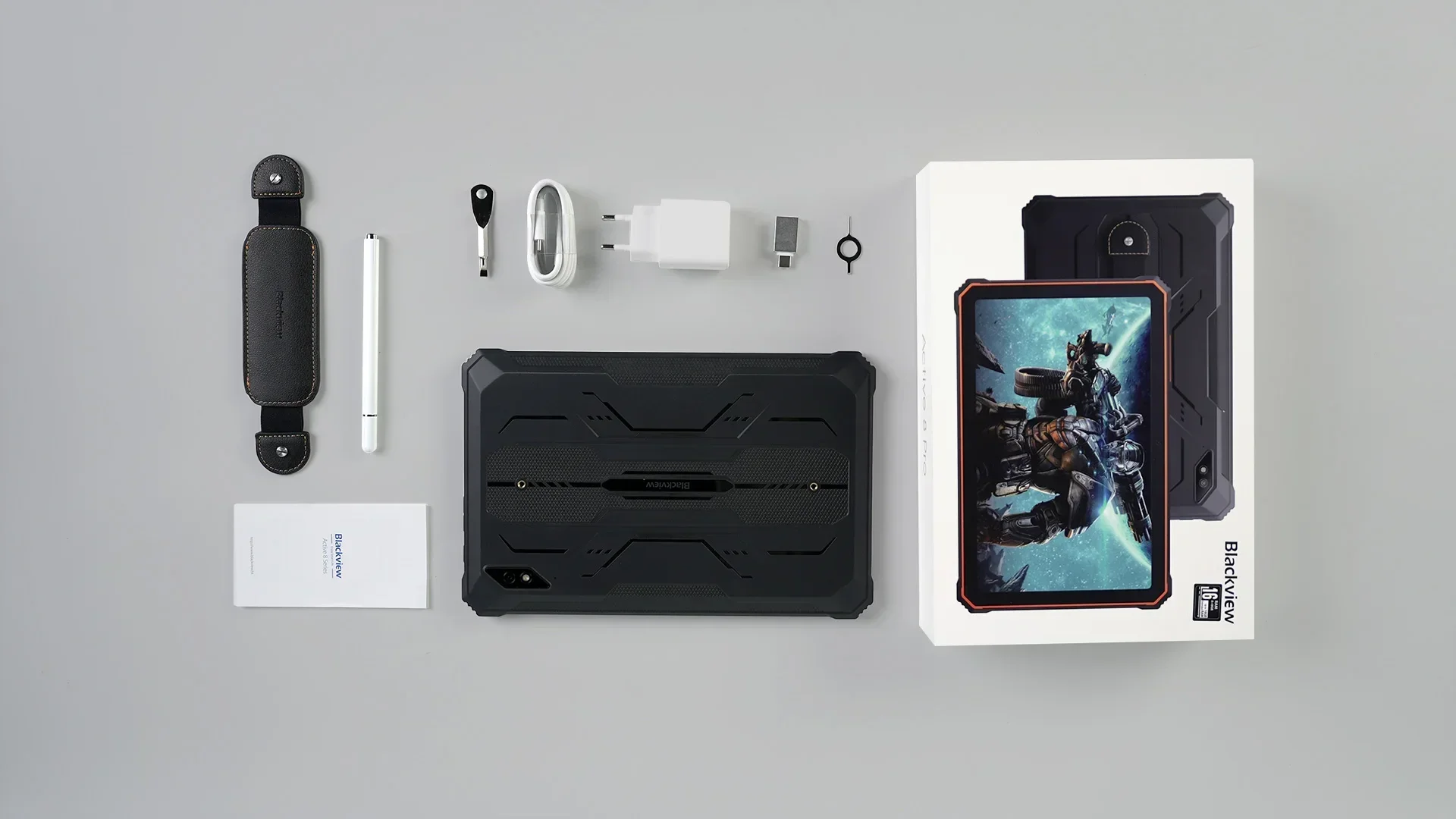 Blackview Active 8 Pro Rugged Tablet PC, 16GB Expand RAM(8GB Physical+8GB Virtual RAM) 256GB ROM,10.36 Inch HD Display, 22000mAh Huge Battery,48MP Camera,  Android 13, Dual SIM 4G Network,Without EU Plug Charger