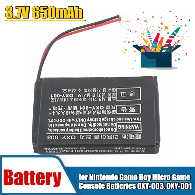 

3.7V 650mAh for Nintendo Game Boy Micro Game Console Batteries OXY-003, OXY-001