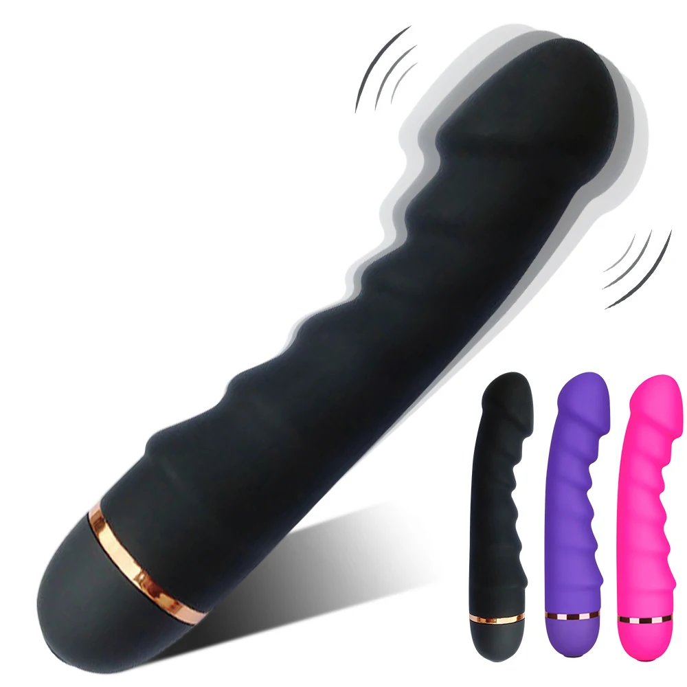 Powerful G Spot Vibrator for Deep Penetration Adult Sex Toys for Women Full Silicone Soft Vibrating Dildo Massager for Clitoral