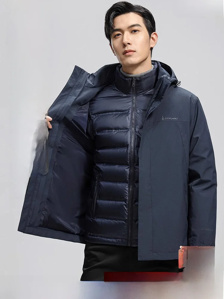 Removable Inner Liner Goose down Jacket Short Style Men's Warmth Fashionable Urban Style Business Casual Short Coat