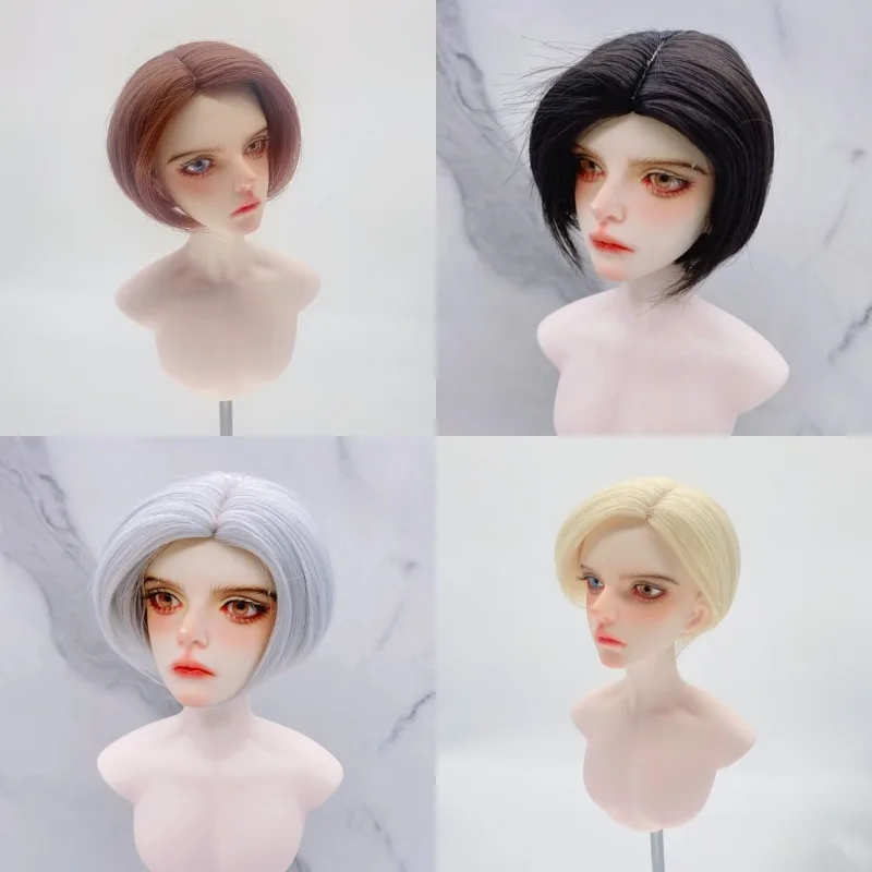 

Doll Wig for 1/6 1/3 1/4 Bjd Dolls High Temperature Fiber Short Hair Replaceable Wig DIY Doll Accessories