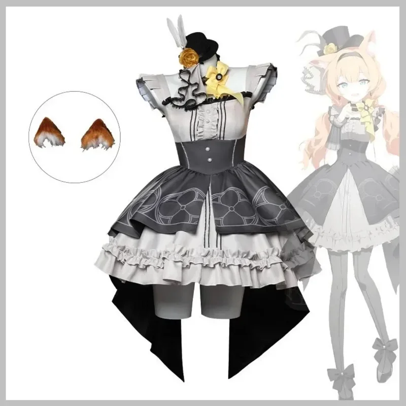 FC6Game Blue Archive Iochi Marī Cosplay Costume Wig Princess Dress Lolita Skirt Woman Cute Halloween Carnival Christmas Par@FC8！
