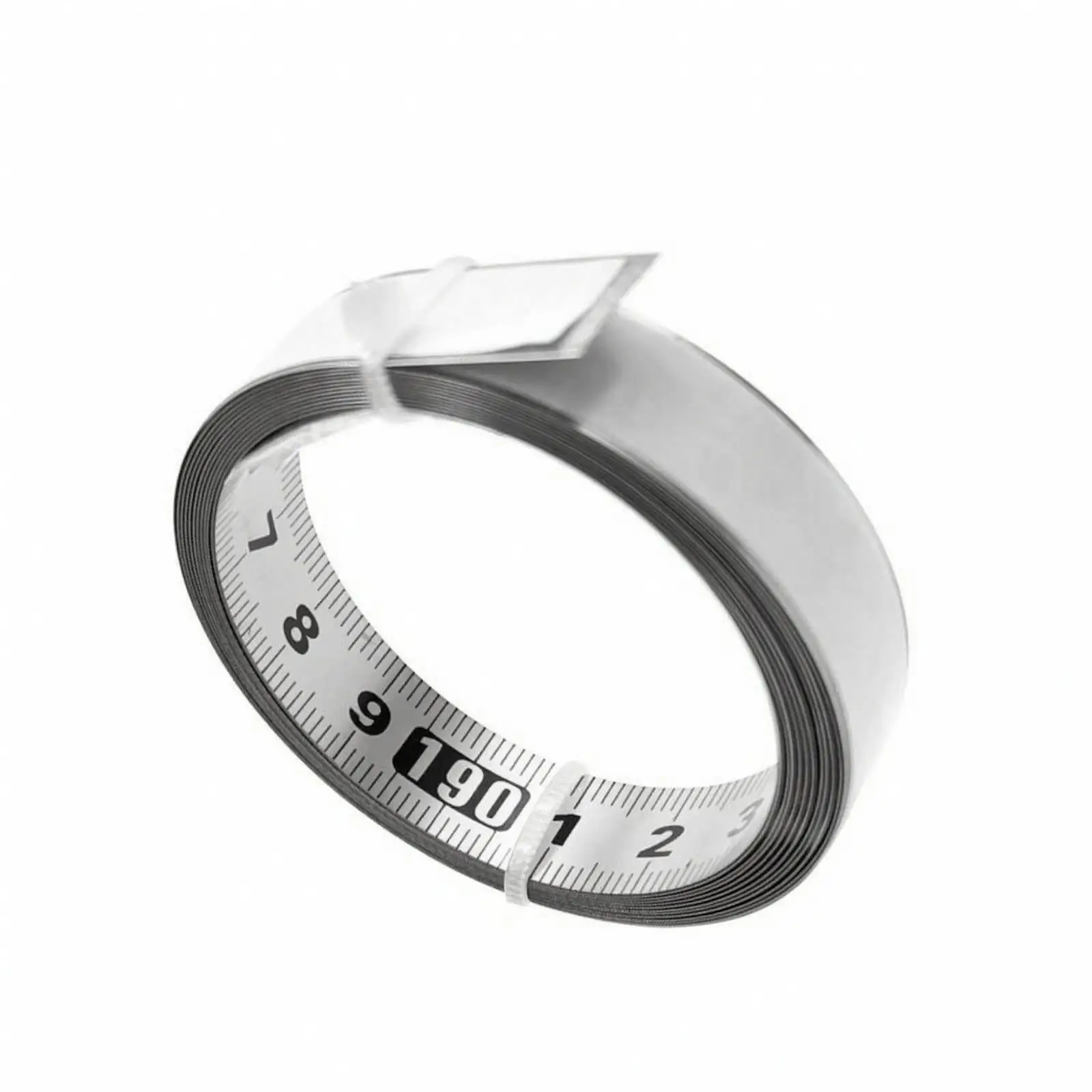 Adhesive Tape Measure Sticker Ruler Flexible Stainless Steel with Both Side Marks for Fence Rail Workbench