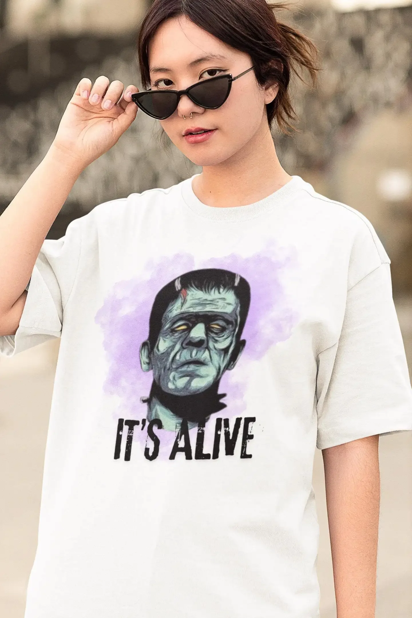 T-shirt Frenkenstein, It's Alive, je tente juste de le garder ensemble, Halloween Frankenstein