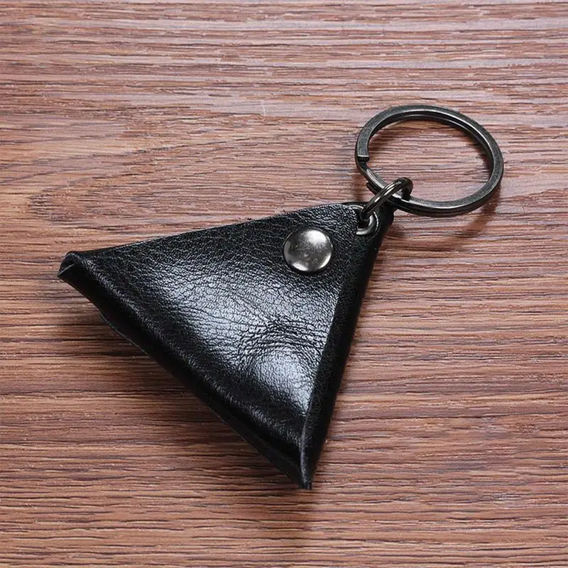 Guitar Pick Keychain Leather Bag Keychain For Guitar Pick Folk Guitar Pick Storage Bag Quarter Keychain For Storage Small Items