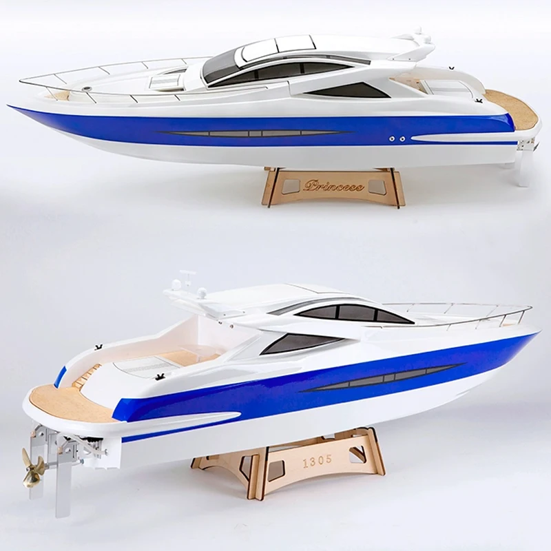 Remote Control Boat Speedboat Princess Luxury Yacht Electric Remote Control Boat Model Toy Glass Fiber Brushless Motor 300A ESC