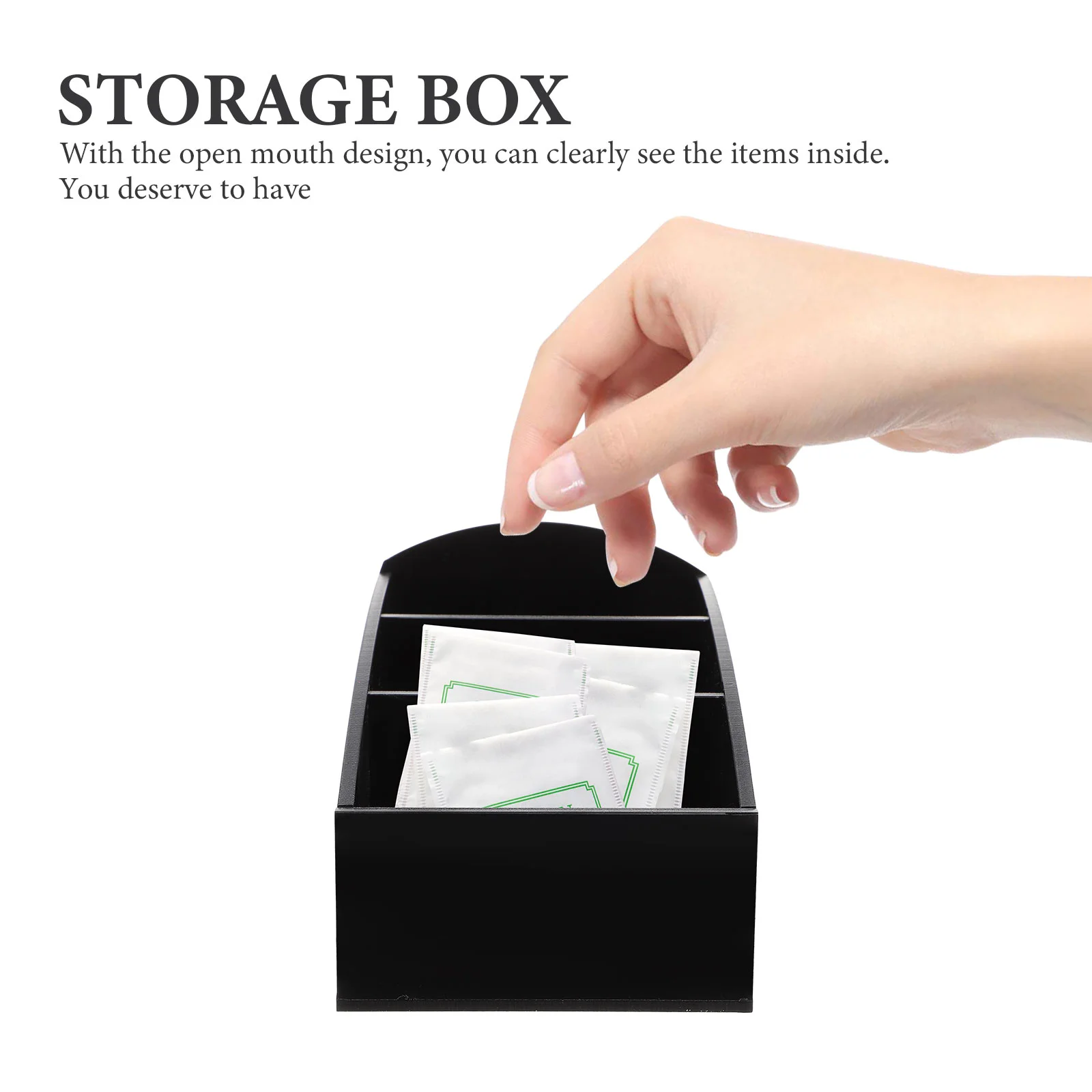 2 Pcs Coffee Pod Storage Box Boxes Bags Holder Counter Hotel Sugar Organizer Acrylic Bar Tea Travel Office Station Accessories