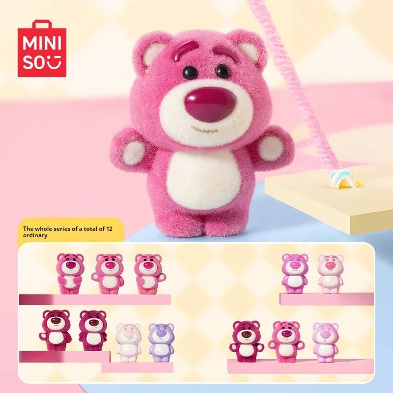 

Genuine Disney Strawberry Bear Lotso Series Mini Blind Bags Toys Figurines Anime Lotso Flocking Blind Bag Toy For Kids Ornaments