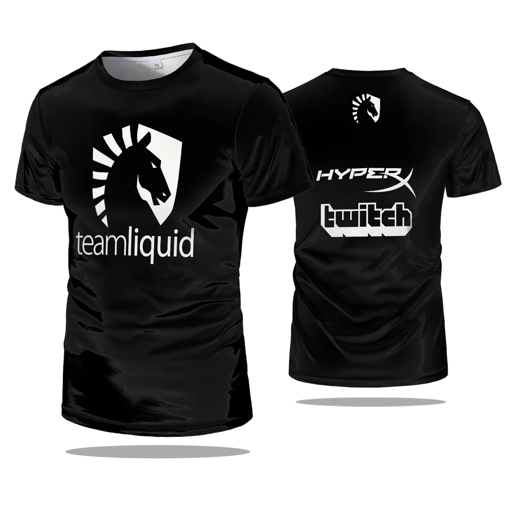 ESports Game Team Liquid Uniform Sports Jerseys Men T-shirt All For The Game Fans Spirit New Team Shirt Casual Games Contest Tee