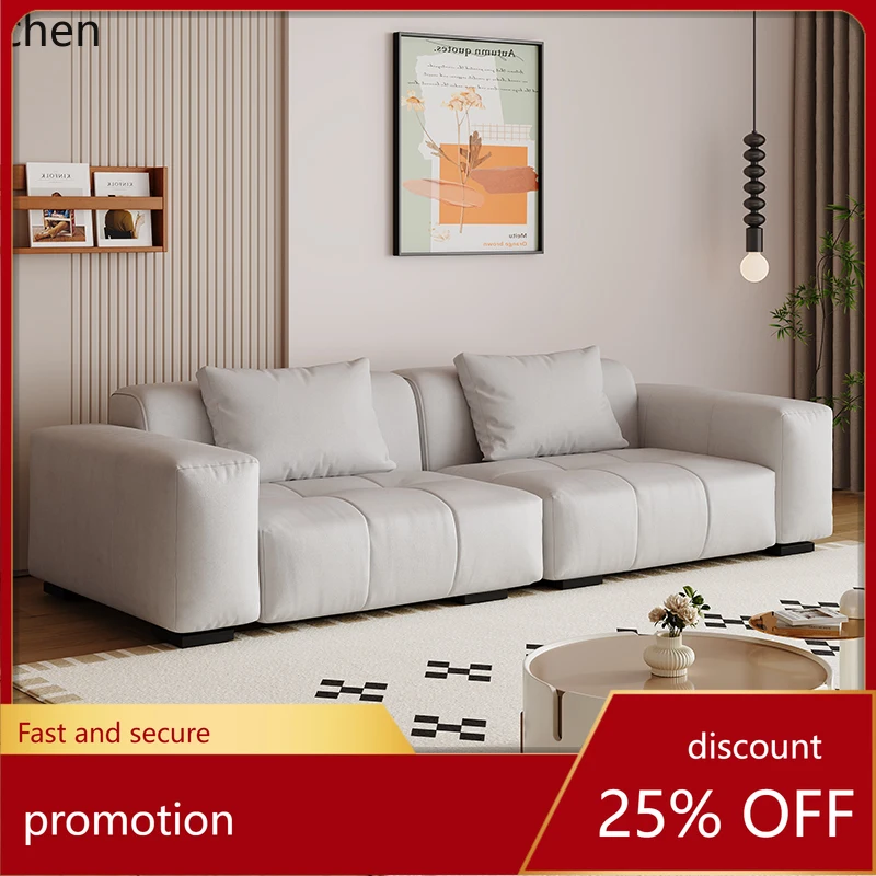HT leave-in technology cloth pixel sofa small apartment living room straight row apartment bed and breakfast sofa