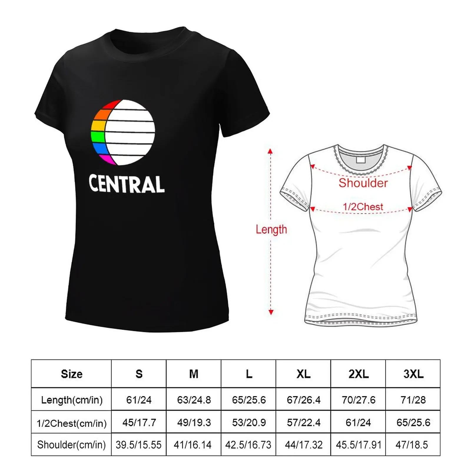 Central T-Shirt Female clothing plus size tops lady clothes shirts graphic tees funny t shirts for Women