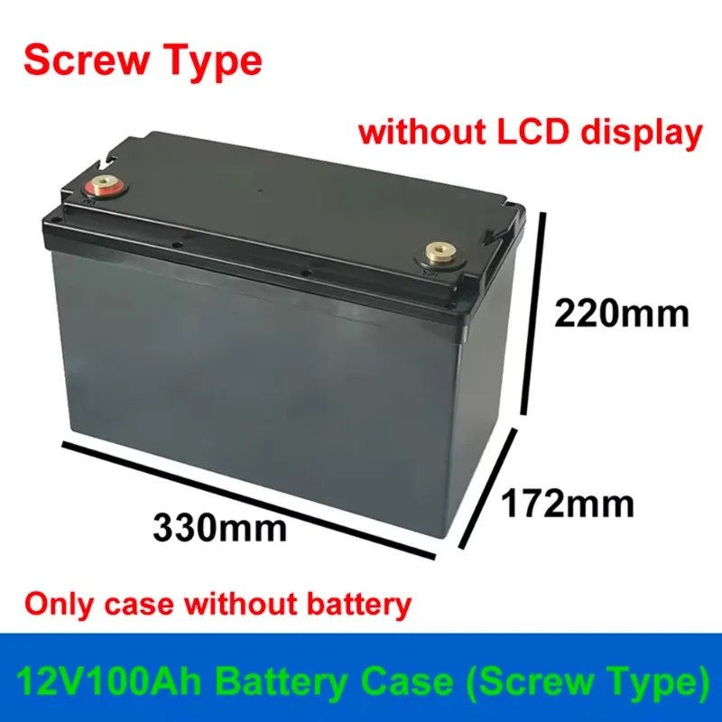 12V 100Ah Battery Case Screw Type 12.8V100Ah 12V100Ah Empty Box 4S 50A LiFePO4 BMS 12.8V With Balance for DIY Energy Storage