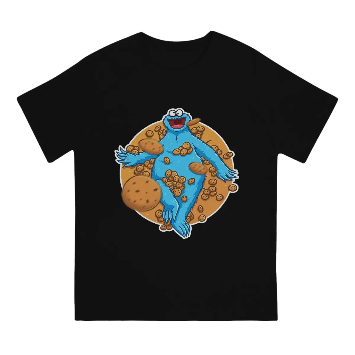 Sesame Street Cookie Sea Tshirt Graphic Men Tops Vintage Alternative Summer Clothes Harajuku T Shirt