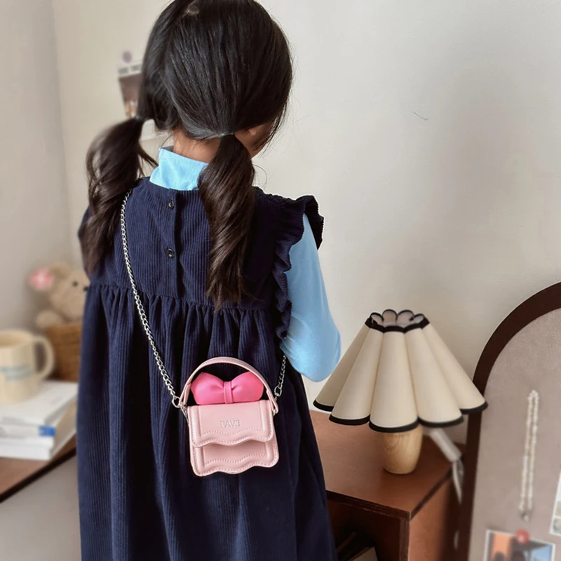 Sweet Kids Shoulder Bag PU Leather Solid Color Button Girls Princess Handbag Cute Travel Baby Mini Bags Coin Purse for Girl Boy