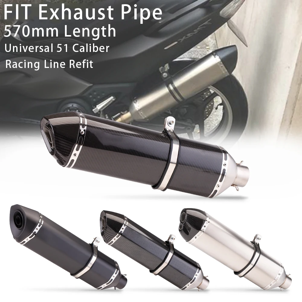 Motorcycle Exhaust Pipe For MT07 MT09 MT03 High Quality 570mm Length Muffler Escape Refit High Quality Exhaust System Upgrade Ki