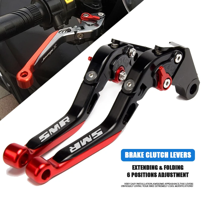 For 990 SMR 990 SMT 950 SM 2009 2010 2012 2013 Motorcycle Clutch Brake Lever Extendable Adjustable Hand Grip Handlebar