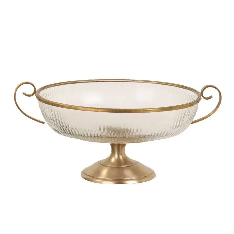 

Handmade retro European brass high-end fruit plate, desktop living room coffee table decoration snack storage plate