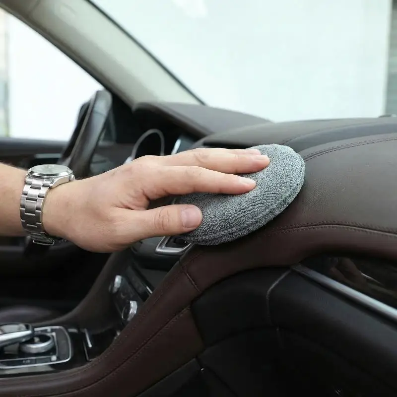 5/10/20 Stück Auto-Detailing Applikator-Pads Autopflege Wachs-Polier-Schwämme Weiche Mikrofaser Runde Schaumstoffschwämme Auto-Reinigungswerkzeuge