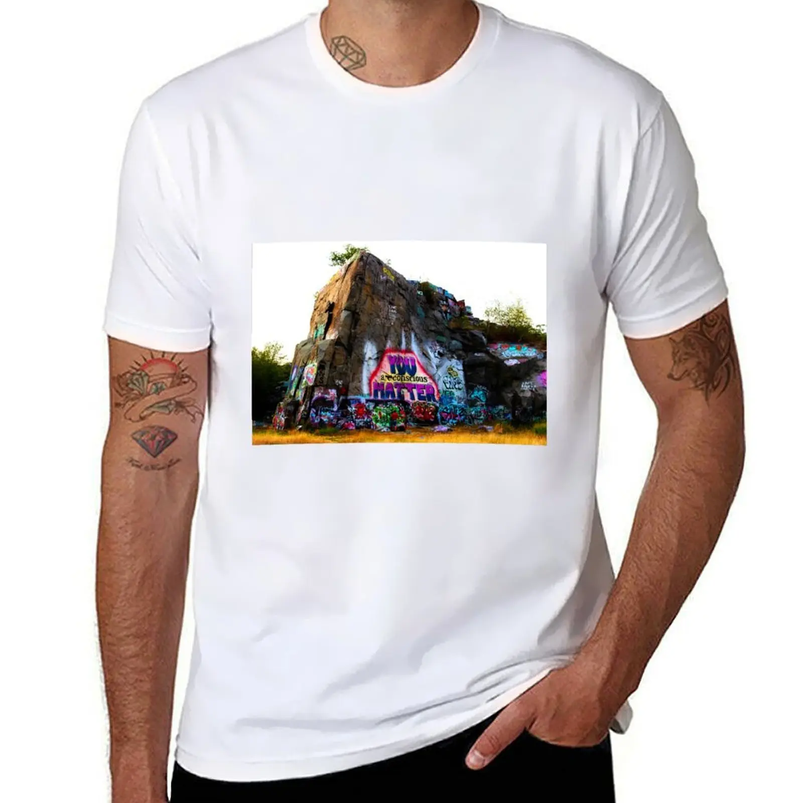 

Graffiti Art at the Quincy Quarries in Quincy, Massachusetts T-Shirt g man t shirts for men man tshirt T-Shirt