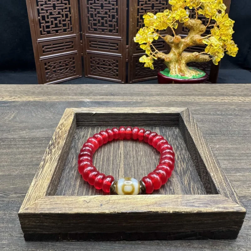 Tibetan Style Ox Horn Abacus Dzi Beads Accessories Bracelet Necklace Jewelry