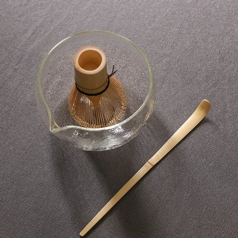 1-3pcs Japanese Matcha Bowl Hammer Textured Glass Tea Bowl Tea Set Accessories Vintage Kung Fu Tea Bowls Tea Tools