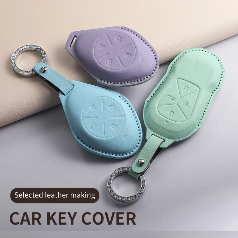 

PU Leather Car Remote Key Fob Case Keychain Cover for Xiangpeng Xpeng P5 P7 G3 G6 G9 X2 N5 F30 H93 X9 2019 2020 2021 2022 2023