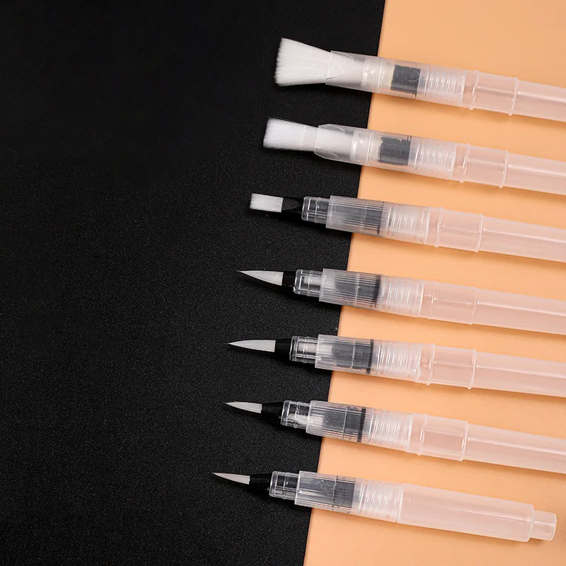 Water Brush Pen Set Solid Watercolor Paint Pens Soft Tip Refillable Water Storage Brushes for Beginner Hand Painting Watercolor