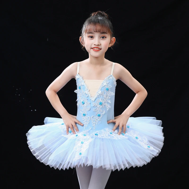 Gonna da danza classica, gonna a sbuffo per bambina, tuta da ballo per bambini, costume da cigno professionale per bambini piccoli, abito tutù
